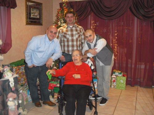 Great Grandma with her Grandboys
